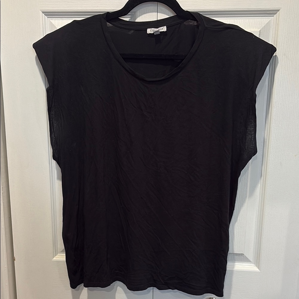 Signature Reitmans Black Sleeveless Muscle Tee Relaxed Fit size 2XL